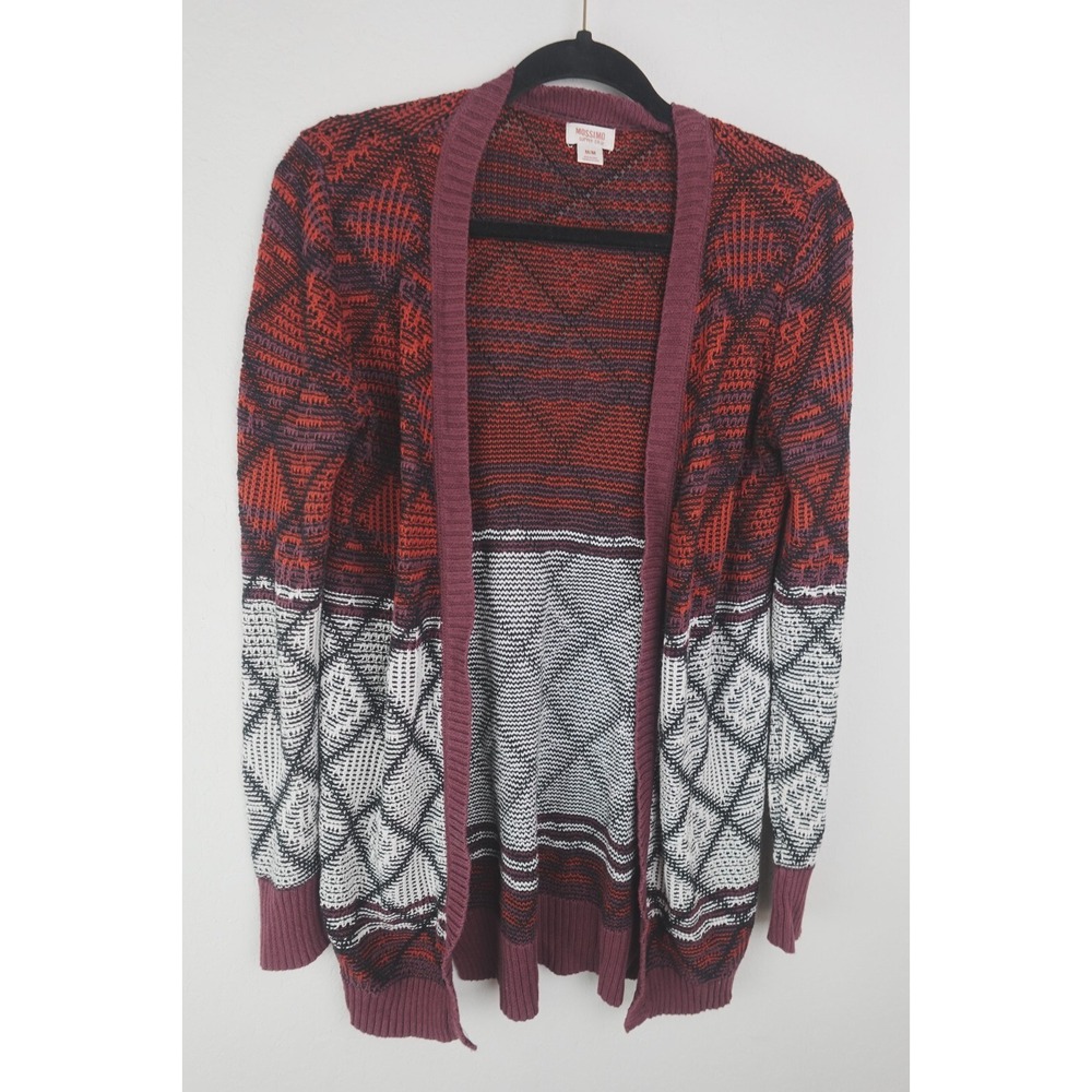 Mossimo‎ Sweater Women's Medium Open Front Cardigan Long Sleeve Knit Casual
